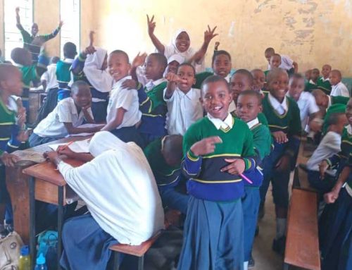 Mwere B Primary School students learn about organic agriculture.